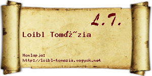 Loibl Tomázia névjegykártya